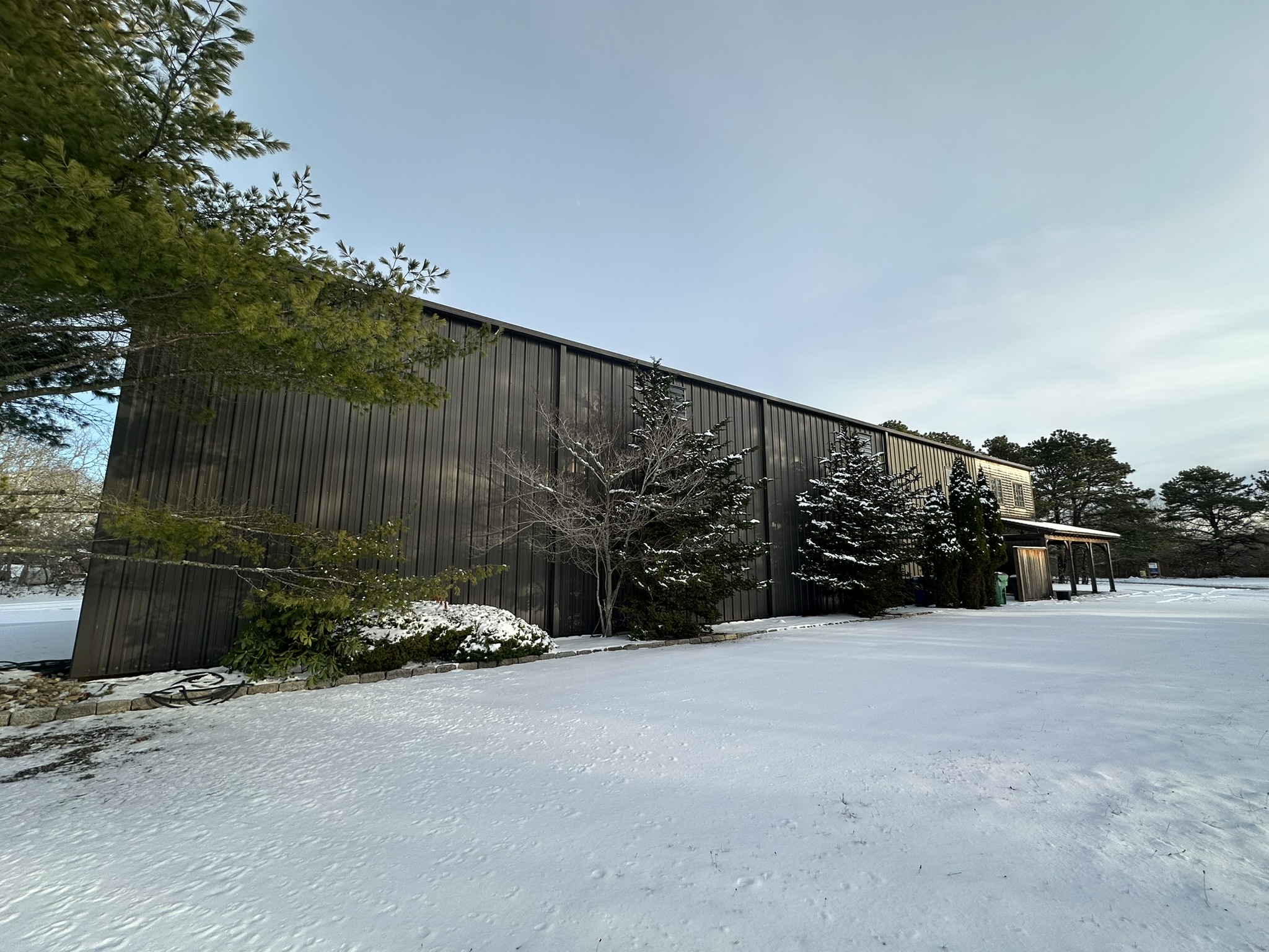 North side view of the warehouse